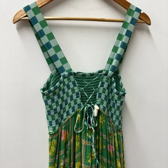 Spell Flora Patchwork Strappy Maxi Dress in Citrus Crush - Picture 7 of 8